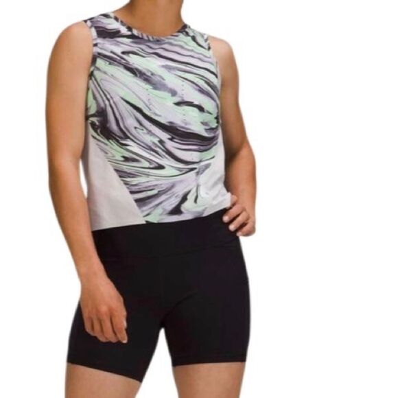Lululemon Swift Ventilated Running Tank Top Paint Glide Warp Multi - Picture 6 of 10
